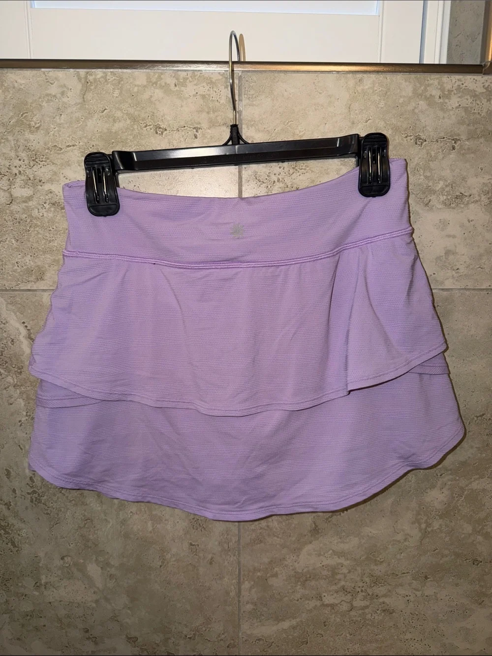 Athleta Lilac Tiered Mini Skirt